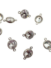 3mm, sterling silver , 3A, Cubic Zicronia Bezel Connector 
SKU#5030CM4