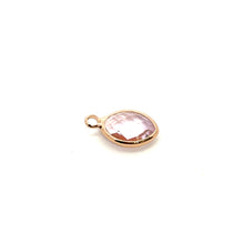 Light Pink  tiny tear drop  shape crystal charm,SKU#M2156Lpink