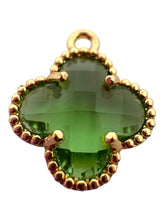 Green four leaf clover charm, SKU#M2158-21