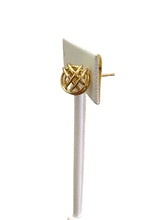 10.0mm open knot post earring, 14KGF, SKU#400K10P