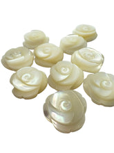 White Rose Mother of Pearl Flower, SKU#M4508