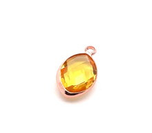 Yellow Tiny Diamond shape crystal charm, SKU#M2156yellow