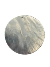 Round mother of pearl, carved flower, SKU#M4046