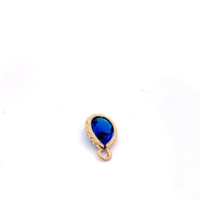 Blue tear drop shape crystal charm, SKU#M2141blue