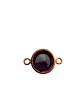 6mm, Rose Gold Filled, 3A, Cubic Zicronia Bezel Connector 
SKU#4805781M2