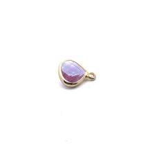 Lavender triangle shape crystal charm, SKU#M2161lavender