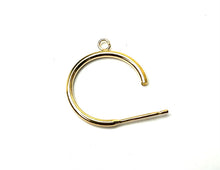 Hoop post earrings w/Ring, SKU#401134
