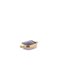 Purple Square charm, double ring crystal charm, SKU#M2145purple