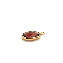 Brown trapezoid  crystal charm, SKU#M2161brown