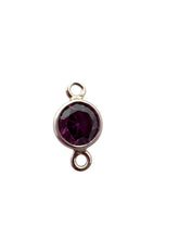 4mm,sterling silver, 3A, Cubic Zicronia Bezel Connector 
SKU#5005780M6