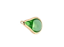Green round tear drop shape charm, SKU#M2160green