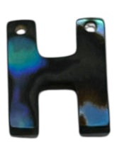 Abalone MOP letter pendant “H”
