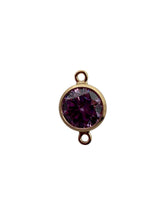 3mm, Gold filled , 3A, Cubic Zicronia Bezel Connector 
SKU#4030CM6