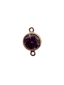 3mm, Gold filled , 3A, Cubic Zicronia Bezel Connector 
SKU#4030CM6