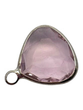 Pink triangle crystal charm, SKU#M2168-30
