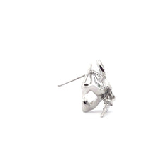 Silver plated flower earring with add on peg, SKU#M3731S