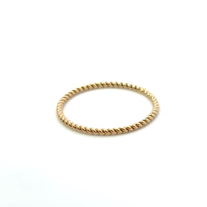 14KGF twisted (Size8) Stacking ring, SKU#405R8T