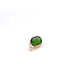 Green tiny teardrop crystal charm, SKU#M2156Green
