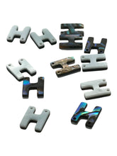 Abalone MOP letter pendant “H”