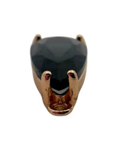 Light black tear drop crystal charm, SKU#M2152Lblack