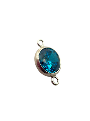 3mm, sterling silver , 3A, Cubic Zicronia Bezel Connector 
SKU#5030CM9