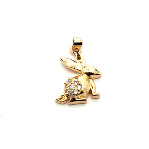 Gold rabbit charm SKU#M3124