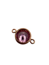 6mm, Rose Gold Filled, 3A, Cubic Zicronia Bezel Connector 
SKU#4805781M10