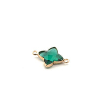 Gold star charm SKU#3103emeraldgreen