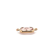 Light pink rectangle shape crystal charm,SKU#M2147lightpink