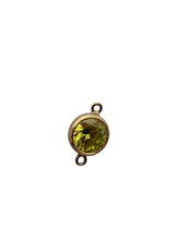 3mm, Gold filled , 3A, Cubic Zicronia Bezel Connector 
SKU#4030CM8