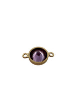 6mm,Gold Filled, 3A, Cubic Zicronia Bezel Connector 
SKU#4005781M6
