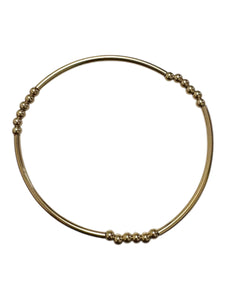 14KGF 6.75” stretchy tube bead bracelet, SKU#4014833675L