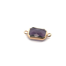 Purple rectangle shape crystal charm,SKU#M2147purple