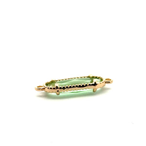 Green oval shape crystal charm,SKU#M2167green