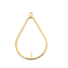 14KGF tear drop W/ peg, SKU#4003506P