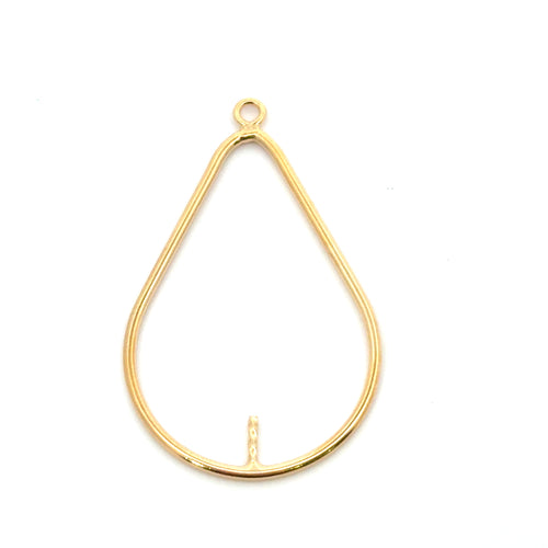 14KGF tear drop W/ peg, SKU#4003506P