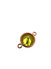 6mm, Rose Gold Filled, 3A, Cubic Zicronia Bezel Connector 
SKU#4805781M8