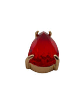 Ruby tear drop crystal charm, SKU#M2152ruby