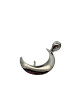 14K solid white gold Moon pendant, SKU#TP-77