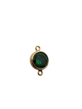 4mm,Gold Filled, 3A, Cubic Zicronia Bezel Connector 
SKU#4005780M5