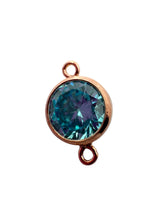 6mm, Rose Gold Filled, 3A, Cubic Zicronia Bezel Connector 
SKU#4805781M3