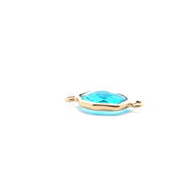 Light blue trapezoid  crystal charm, SKU#M2161lightblue