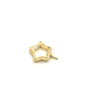 Gold plated star bail with ads on peg, SKU#M3725G