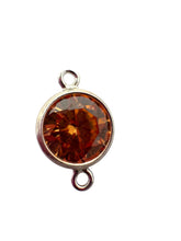 3mm, sterling silver , 3A, Cubic Zicronia Bezel Connector 
SKU#5030CM11