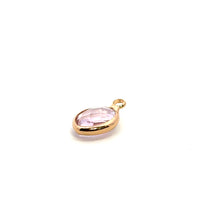 Light Pink  tiny tear drop  shape crystal charm,SKU#M2156Lpink
