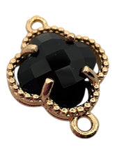 Black four leaf double ring  leaf clover, SKU#M2142black