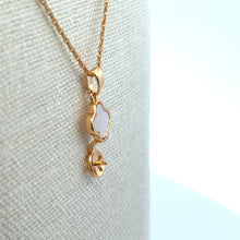 Clover With Pearl Cup Pendant, Pearl Gold Plated, M4415