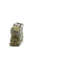 Unikite stone pendant SKU#M2684mossgreen
