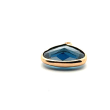 Dark ocean blue triangle crystal charm, SKU#M2168Ocean