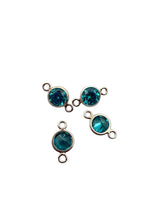 4mm,sterling silver, 3A, Cubic Zicronia Bezel Connector 
SKU#5005780M9
